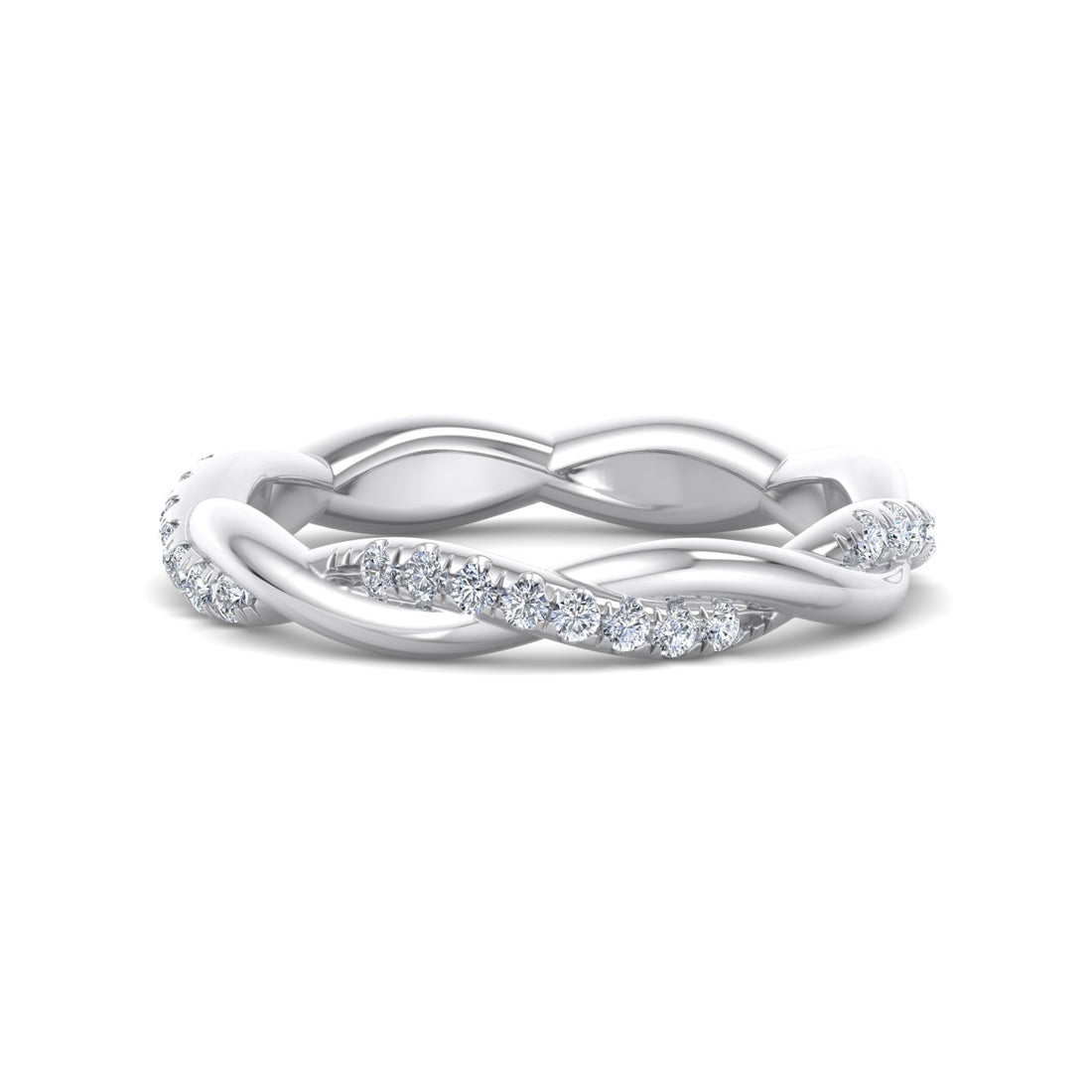 Minimalist engagement band with premium moissanite – Better than Bluestone Singapore