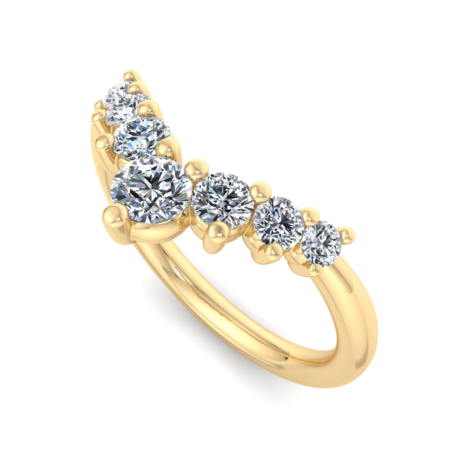 Diamond V-Shaped Ring - Krishnashray