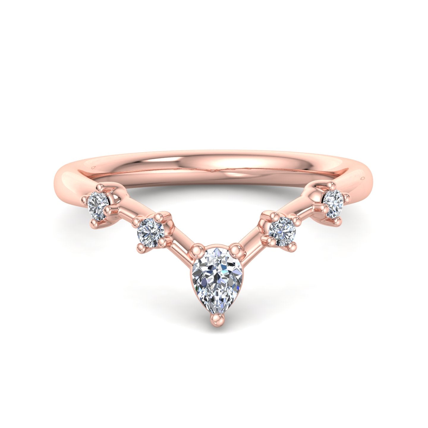 Tear Drop Diamond Ring - Krishnashray