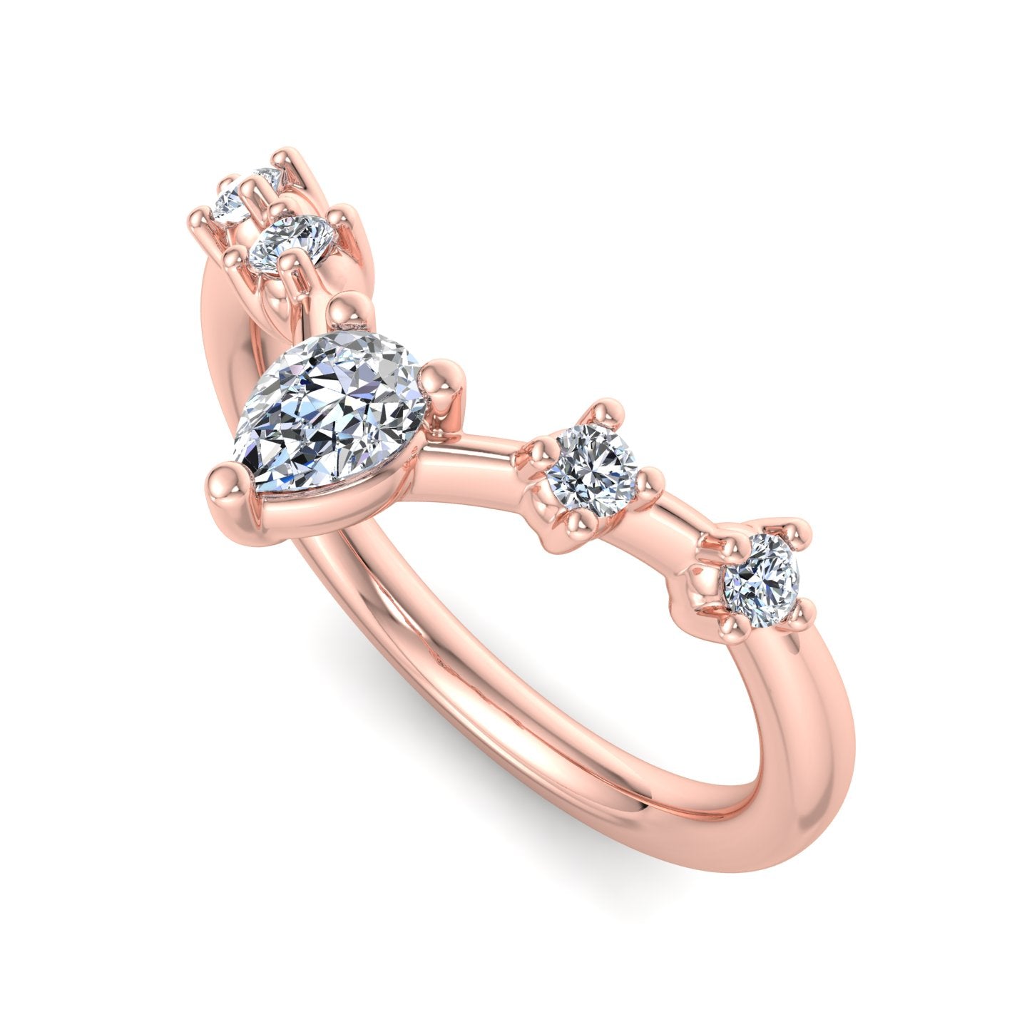 Tear Drop Diamond Ring - Krishnashray