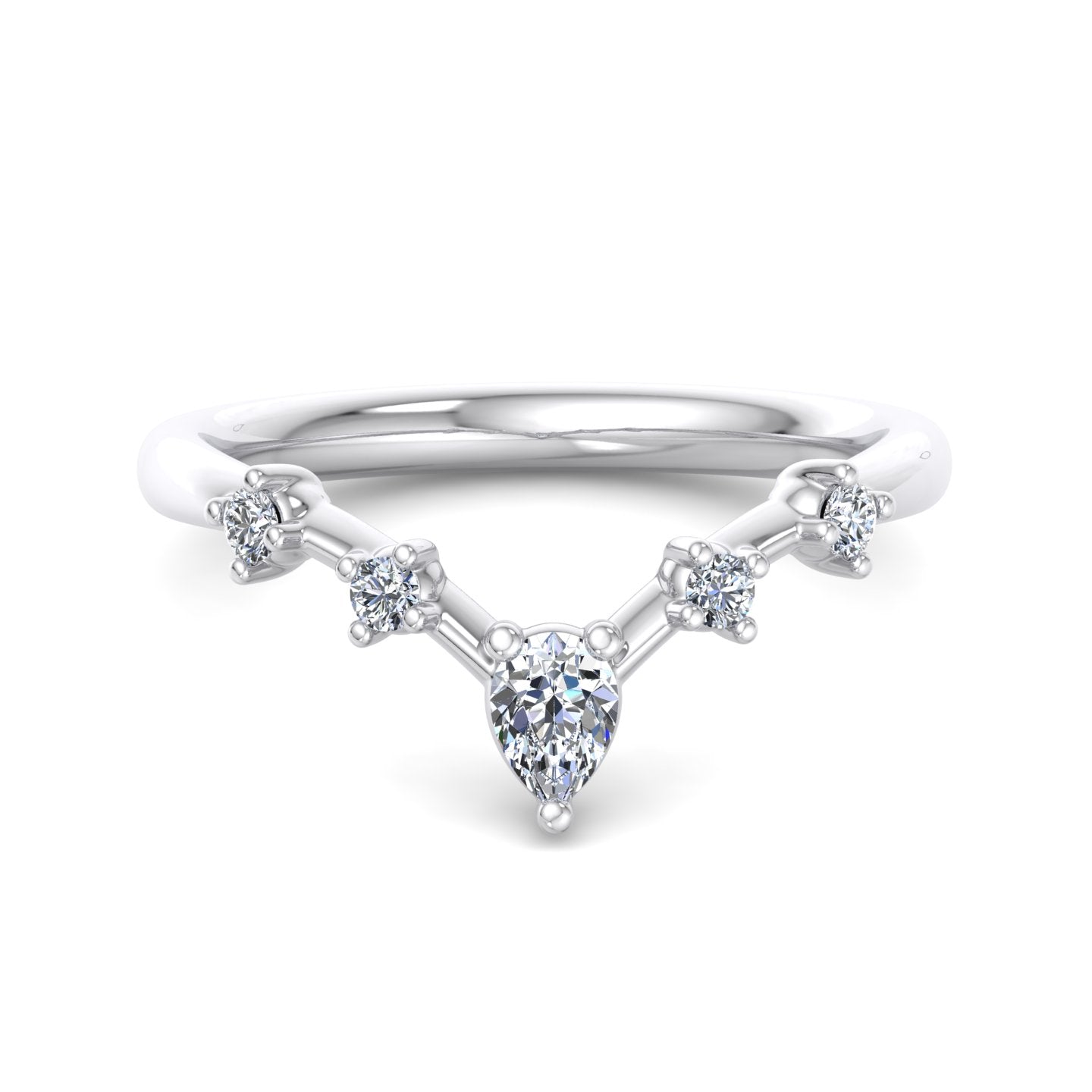 Tear Drop Diamond Ring - Krishnashray