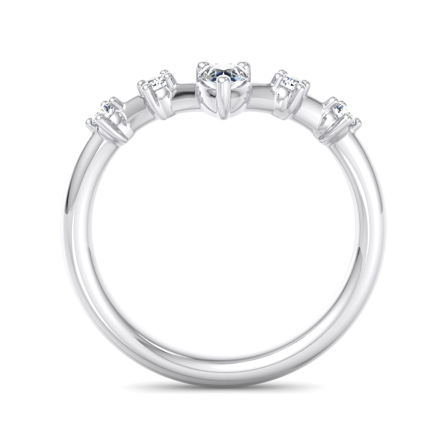 Tear Drop Diamond Ring - Krishnashray