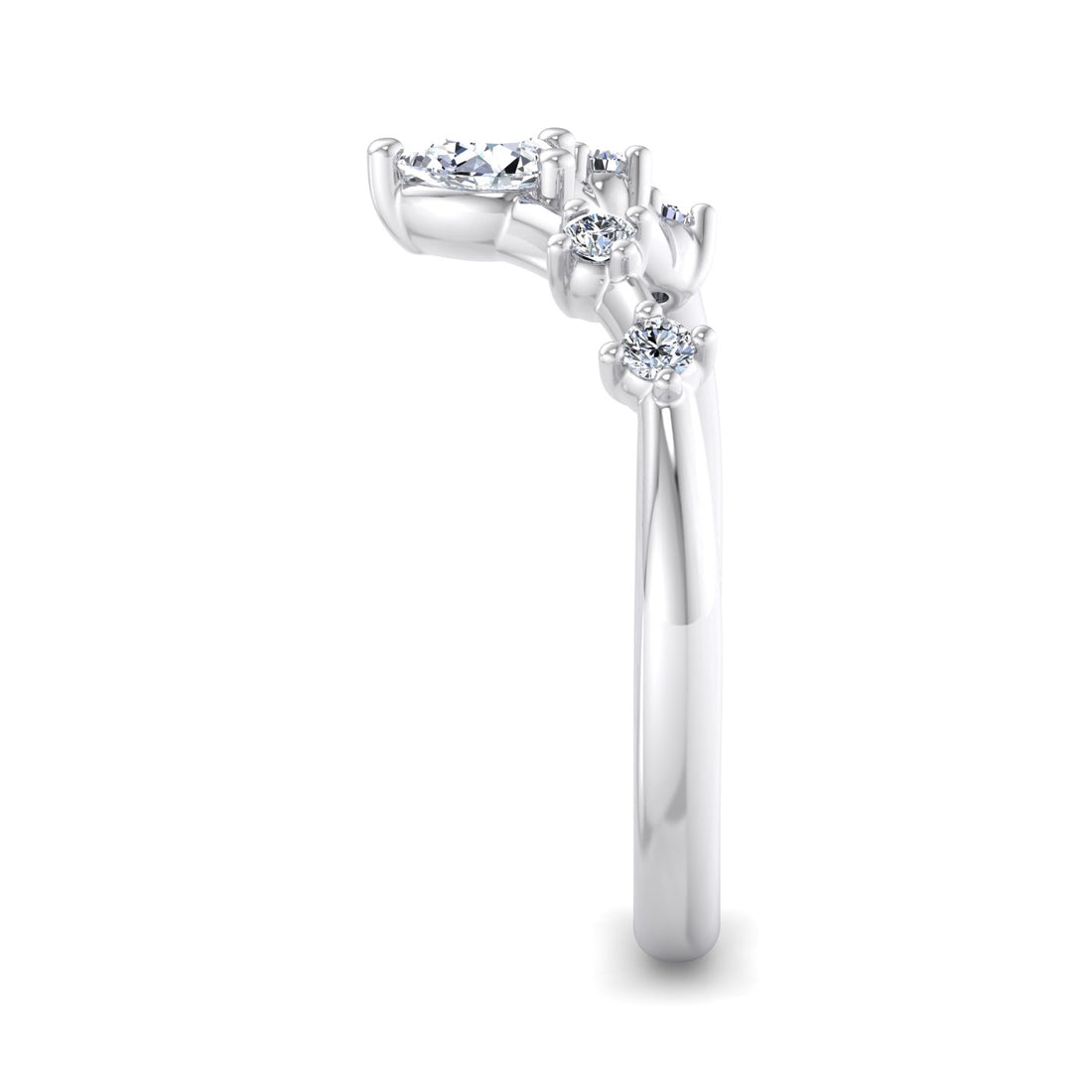 Tear Drop Diamond Ring - Krishnashray