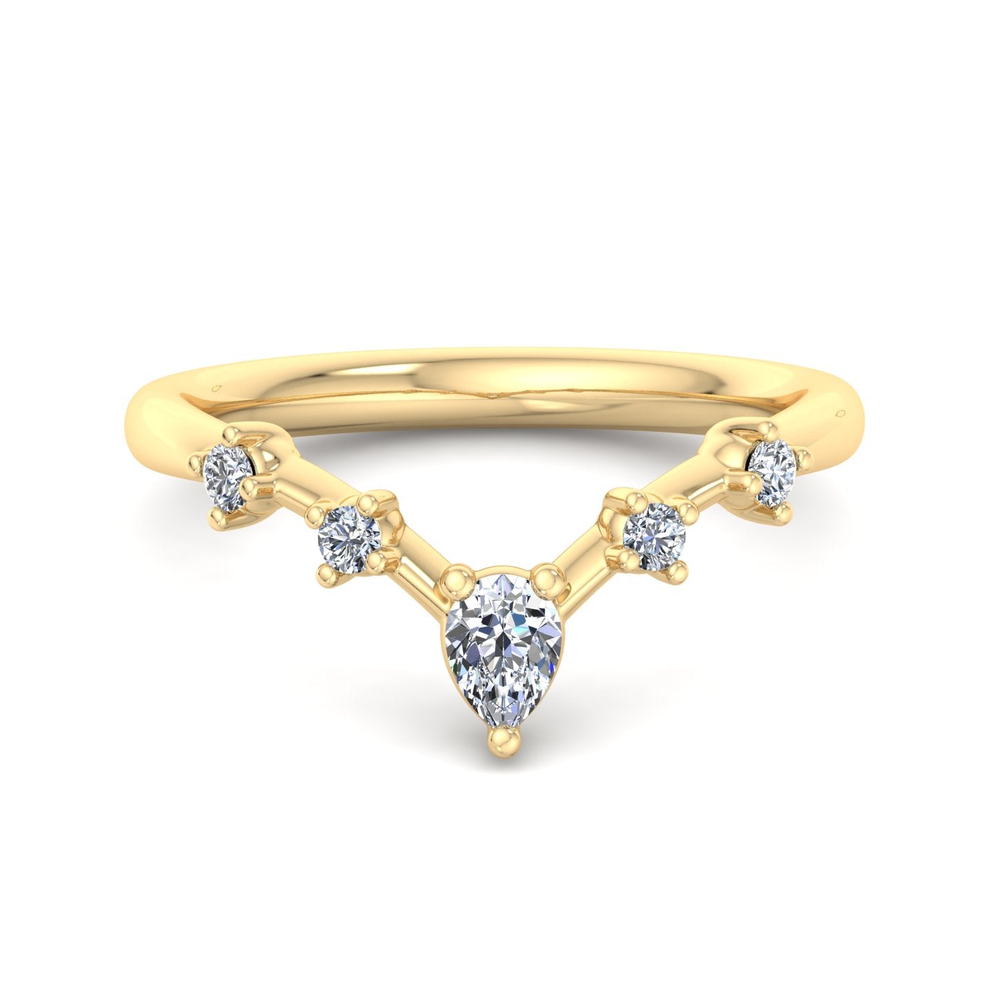 Tear Drop Diamond Ring - Krishnashray