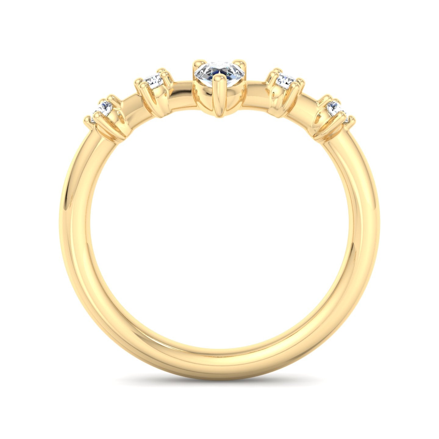 Tear Drop Diamond Ring - Krishnashray