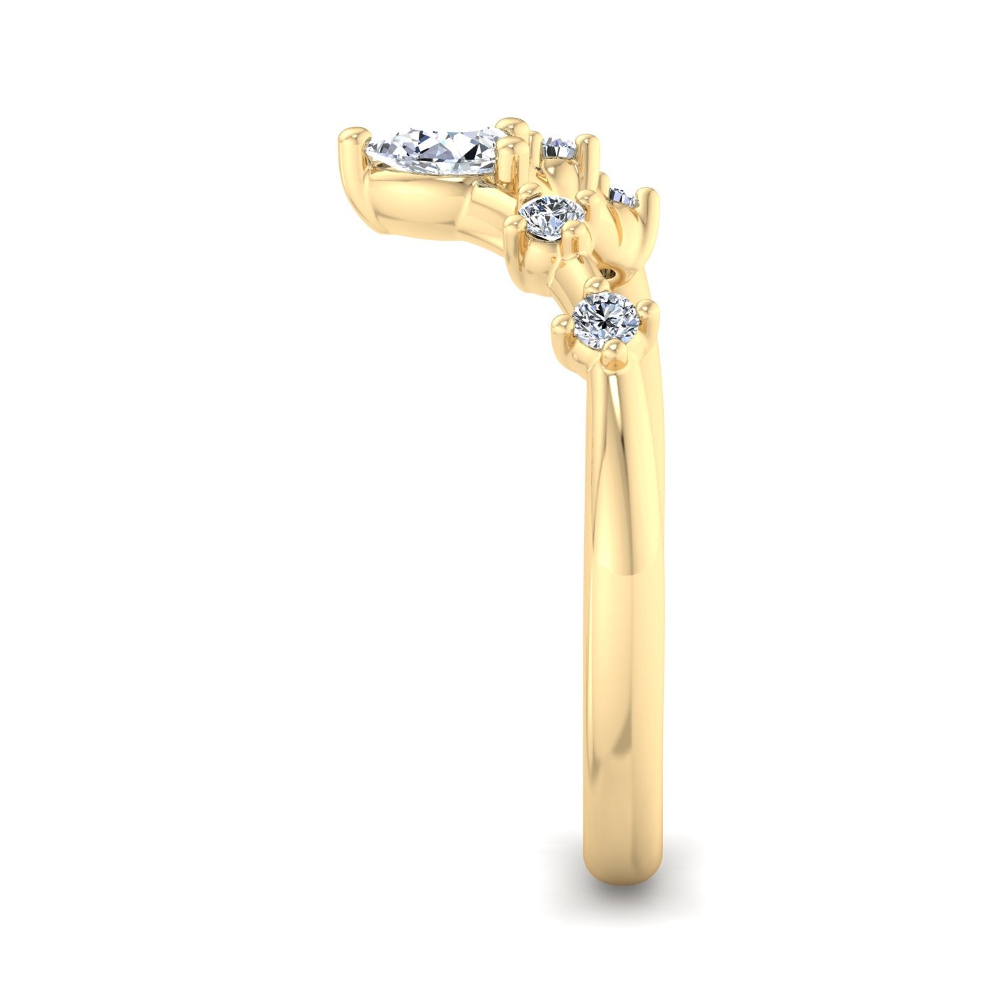 Tear Drop Diamond Ring - Krishnashray