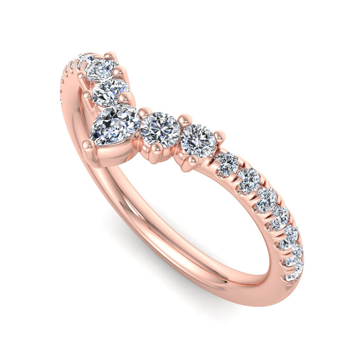 V-Shaped Diamond Ring - Krishnashray
