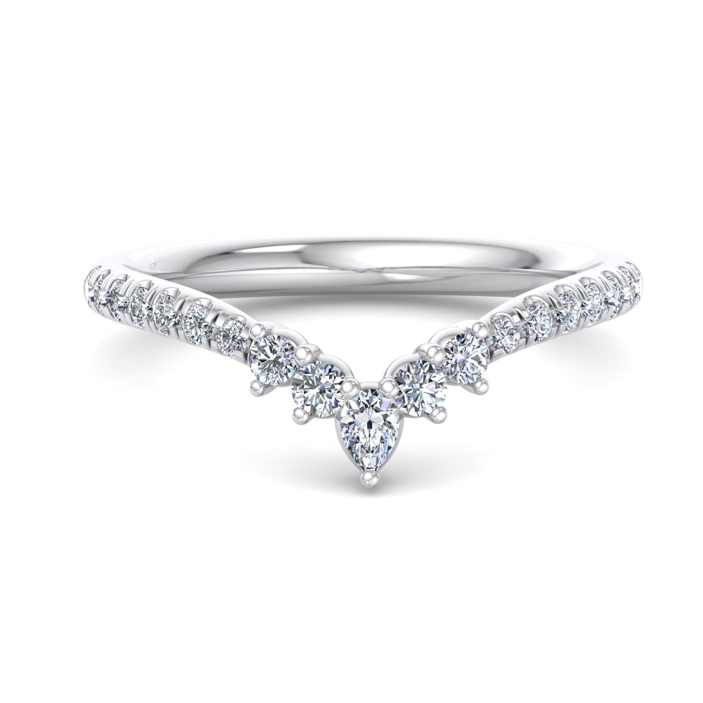 V-Shaped Diamond Ring - Krishnashray