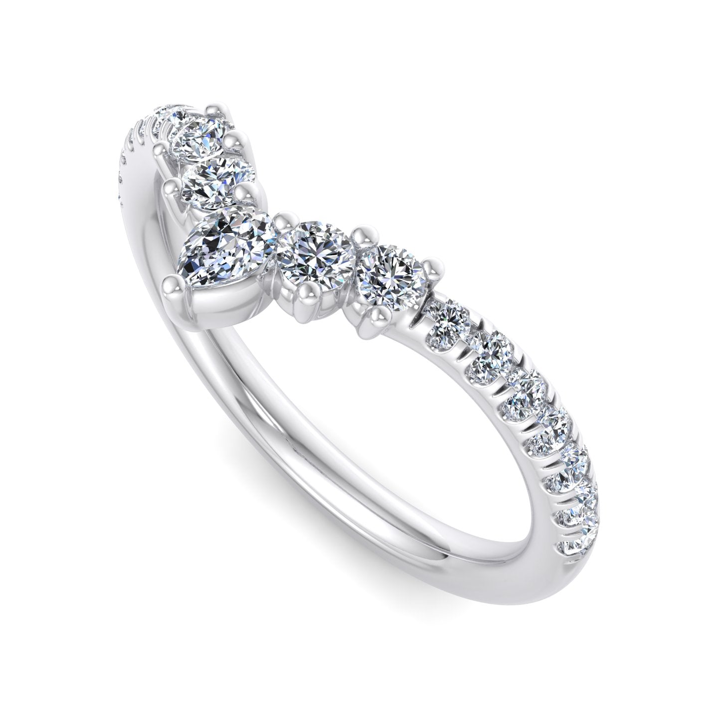 V-Shaped Diamond Ring - Krishnashray