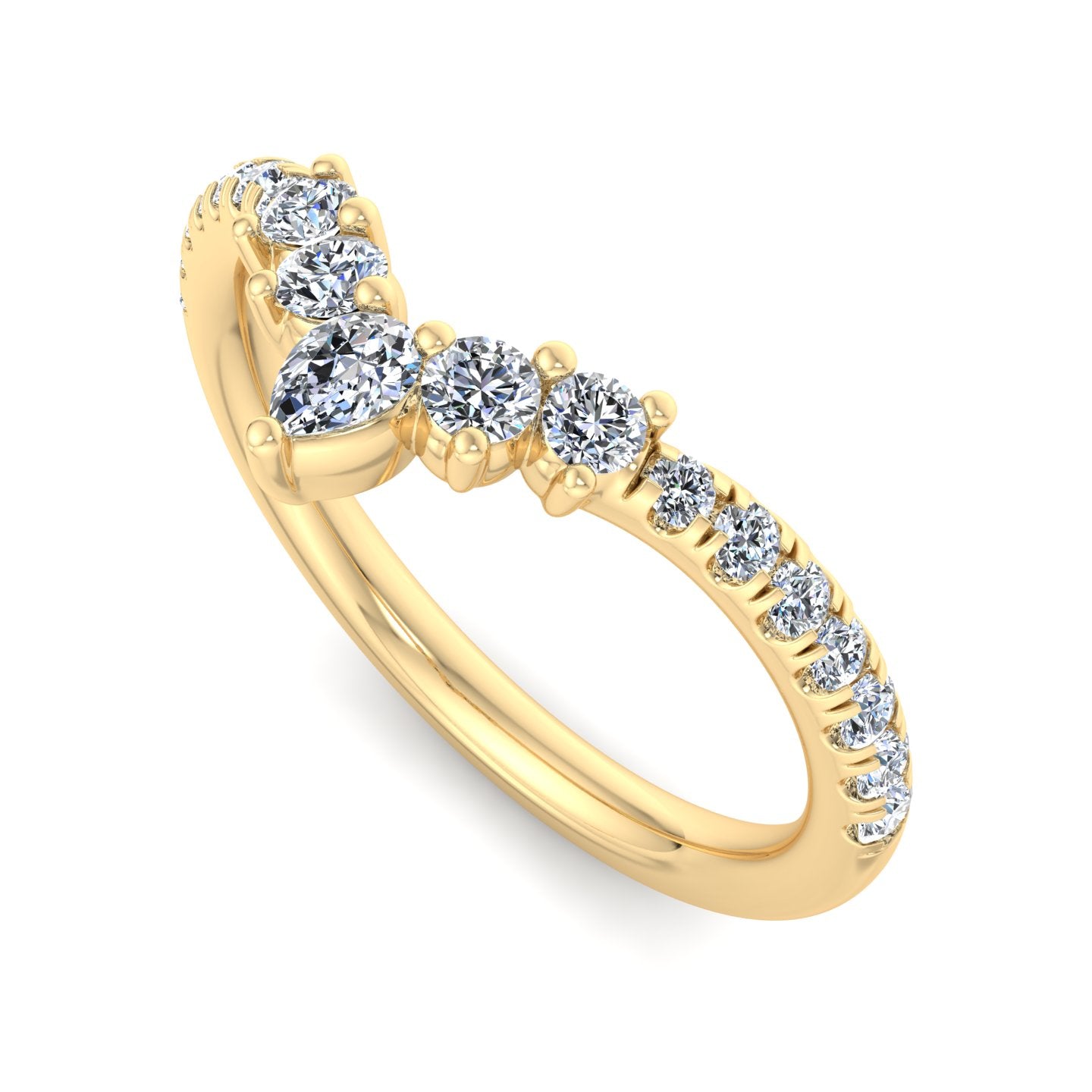 V-Shaped Diamond Ring - Krishnashray
