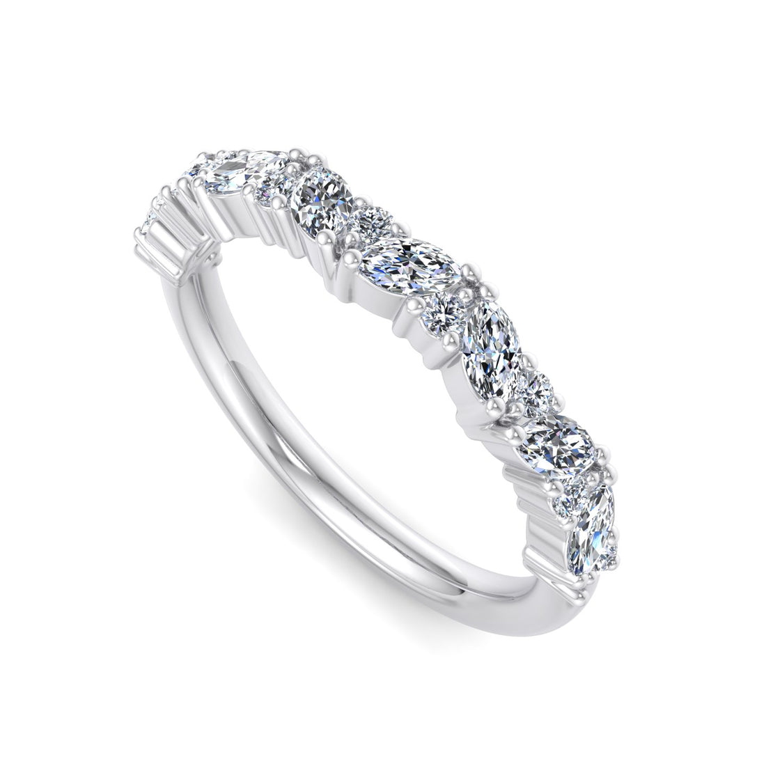 Marquise Diamond Eternity Band - Krishnashray