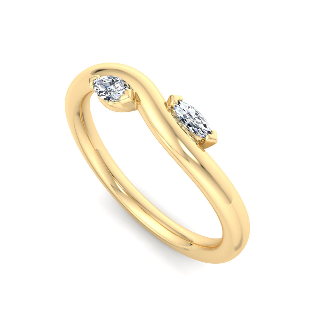 Crossover Diamond Ring - Krishnashray