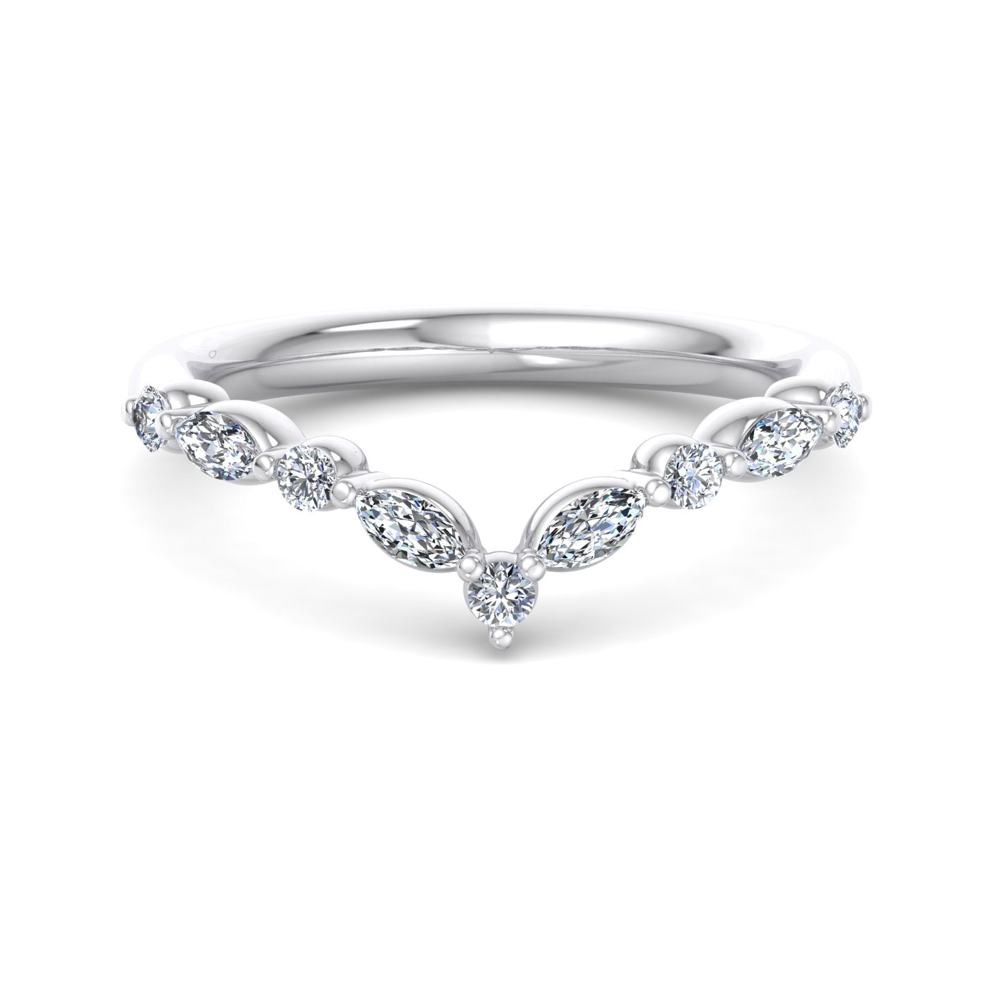 Diamond V-Shaped Ring - Krishnashray