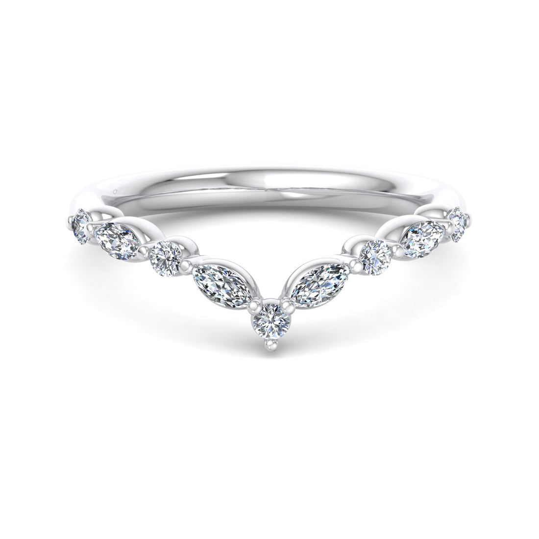 Diamond V-Shaped Ring - Krishnashray