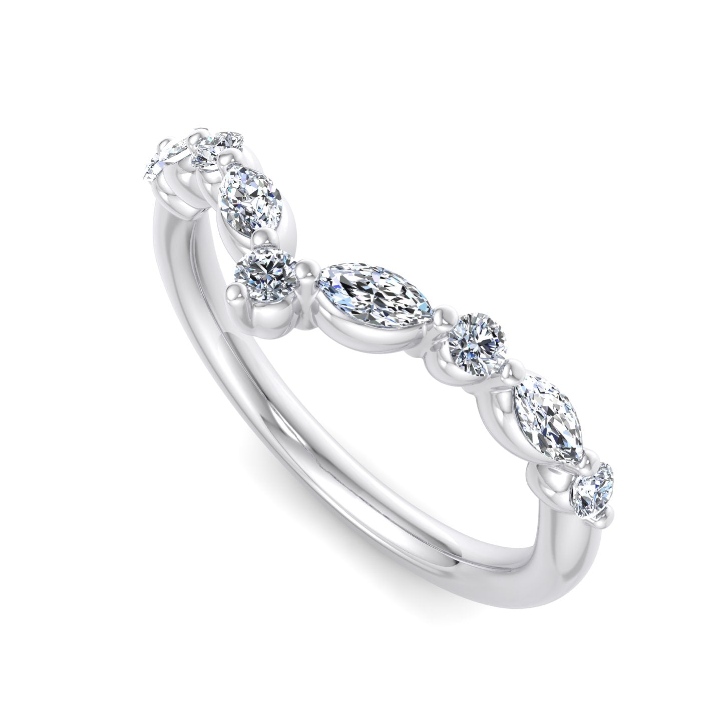 Diamond V-Shaped Ring - Krishnashray