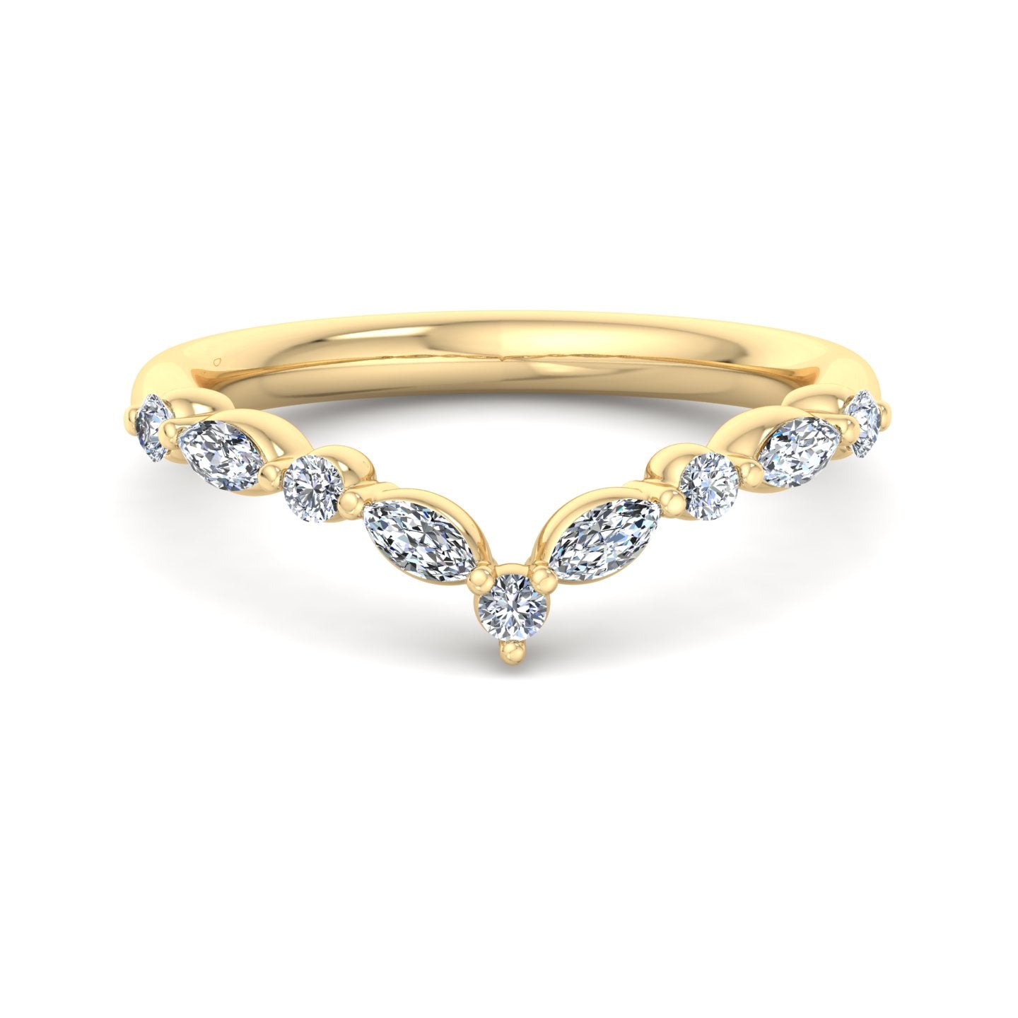 Diamond V-Shaped Ring - Krishnashray