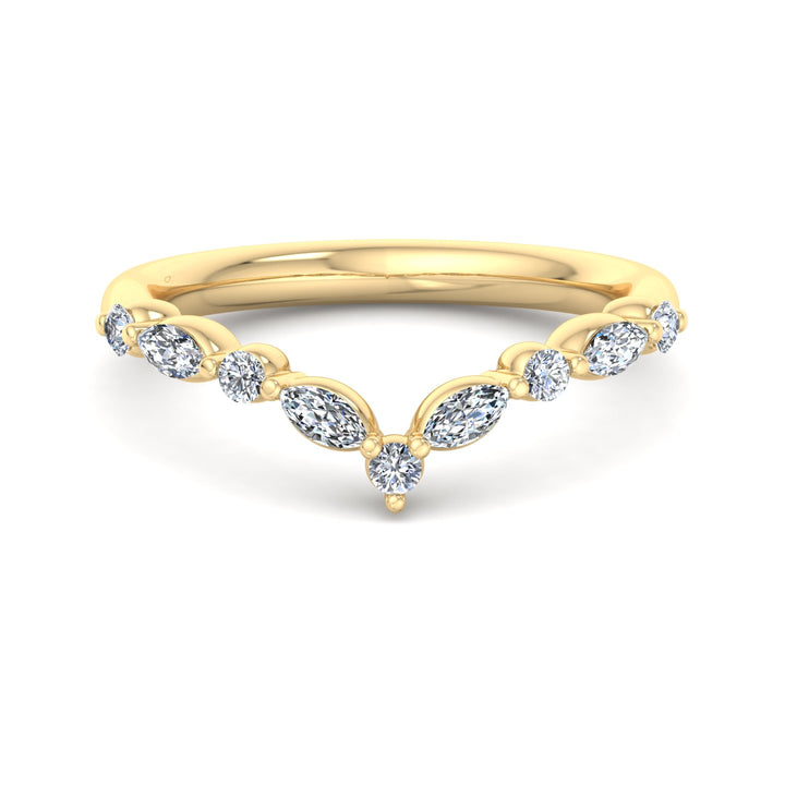 Diamond V-Shaped Ring - Krishnashray