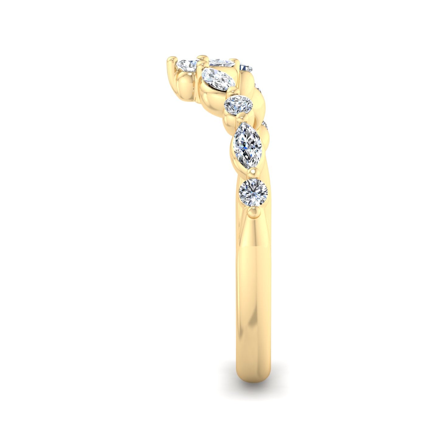 Diamond V-Shaped Ring - Krishnashray