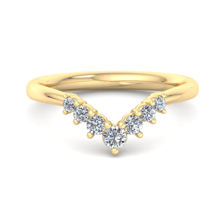 Diamond V-Shaped Ring - Krishnashray