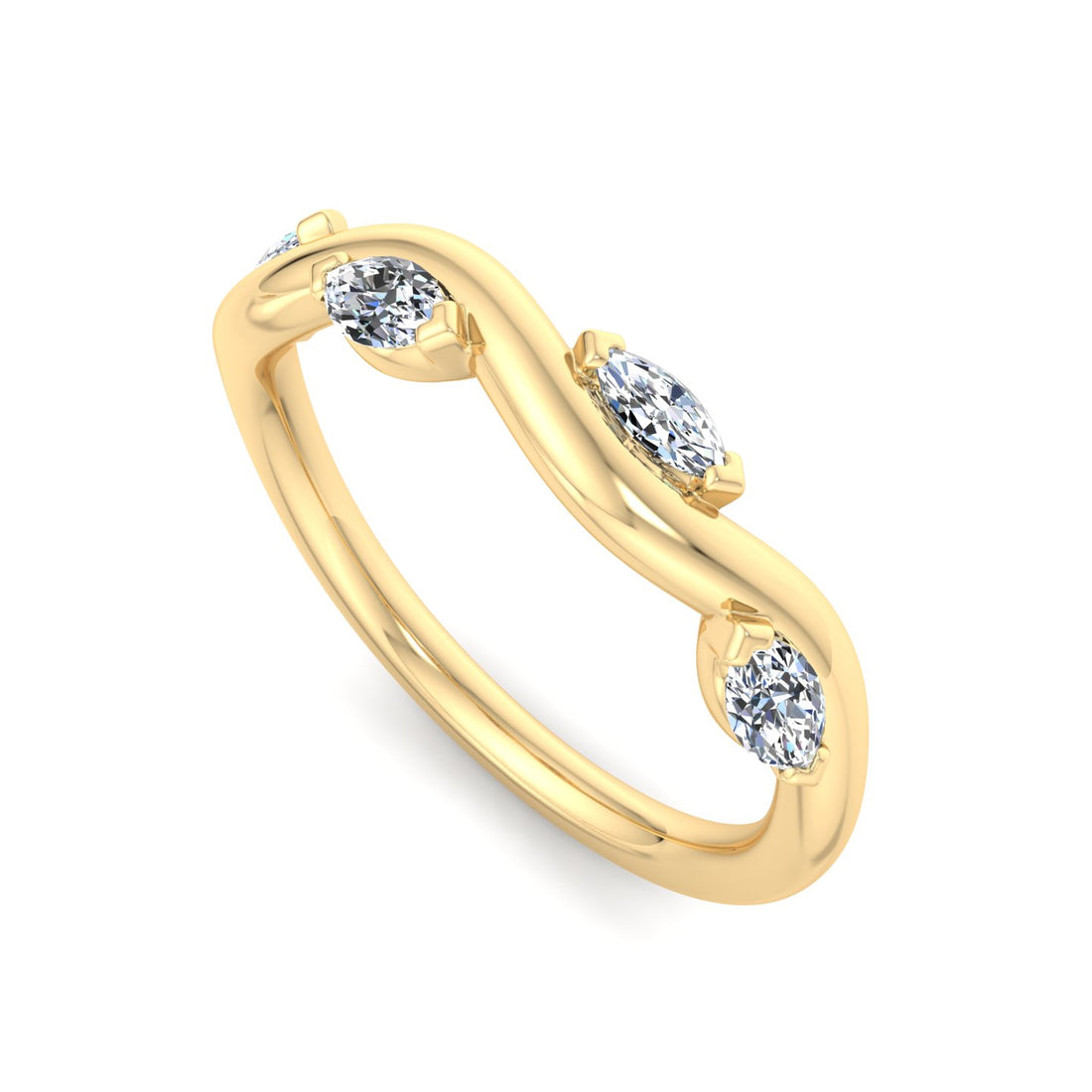 Twisted Diamond Band - Krishnashray