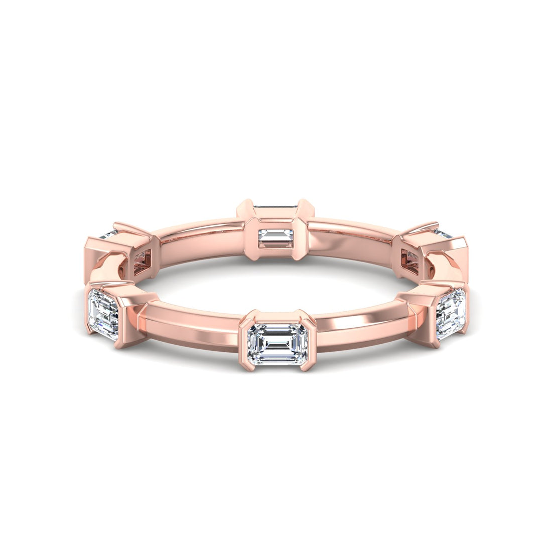 Emerald Cut Diamond Band - Krishnashray