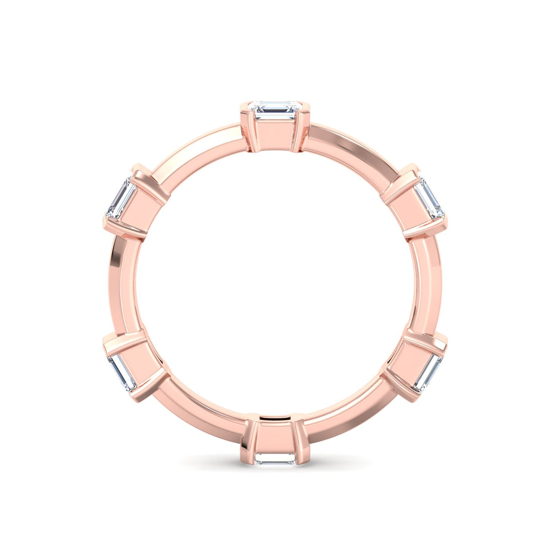 Emerald Cut Diamond Band - Krishnashray