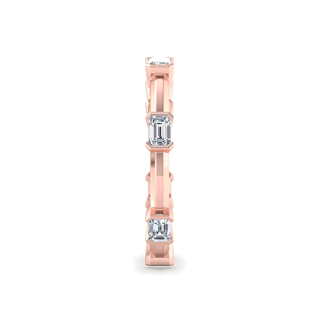 Emerald Cut Diamond Band - Krishnashray