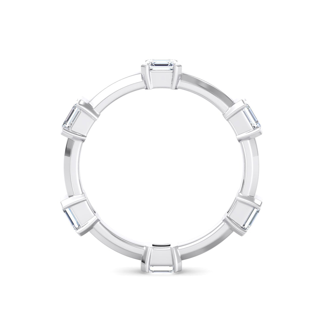Emerald Cut Diamond Band - Krishnashray