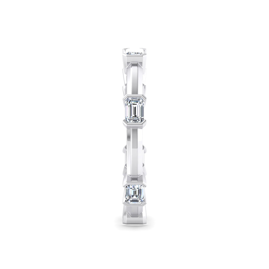 Emerald Cut Diamond Band - Krishnashray