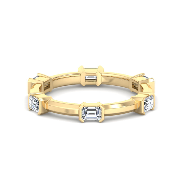 Emerald Cut Diamond Band - Krishnashray
