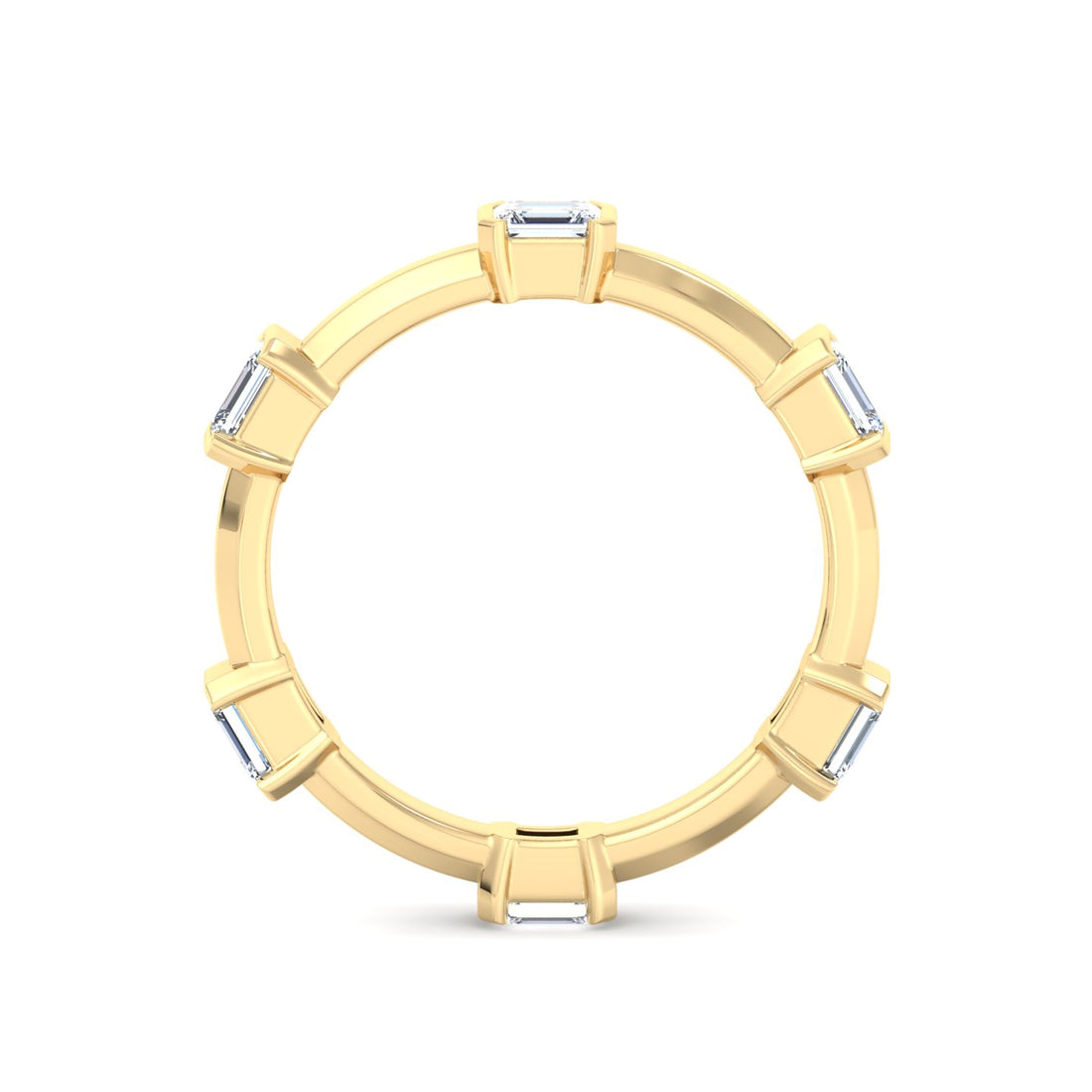 Emerald Cut Diamond Band - Krishnashray