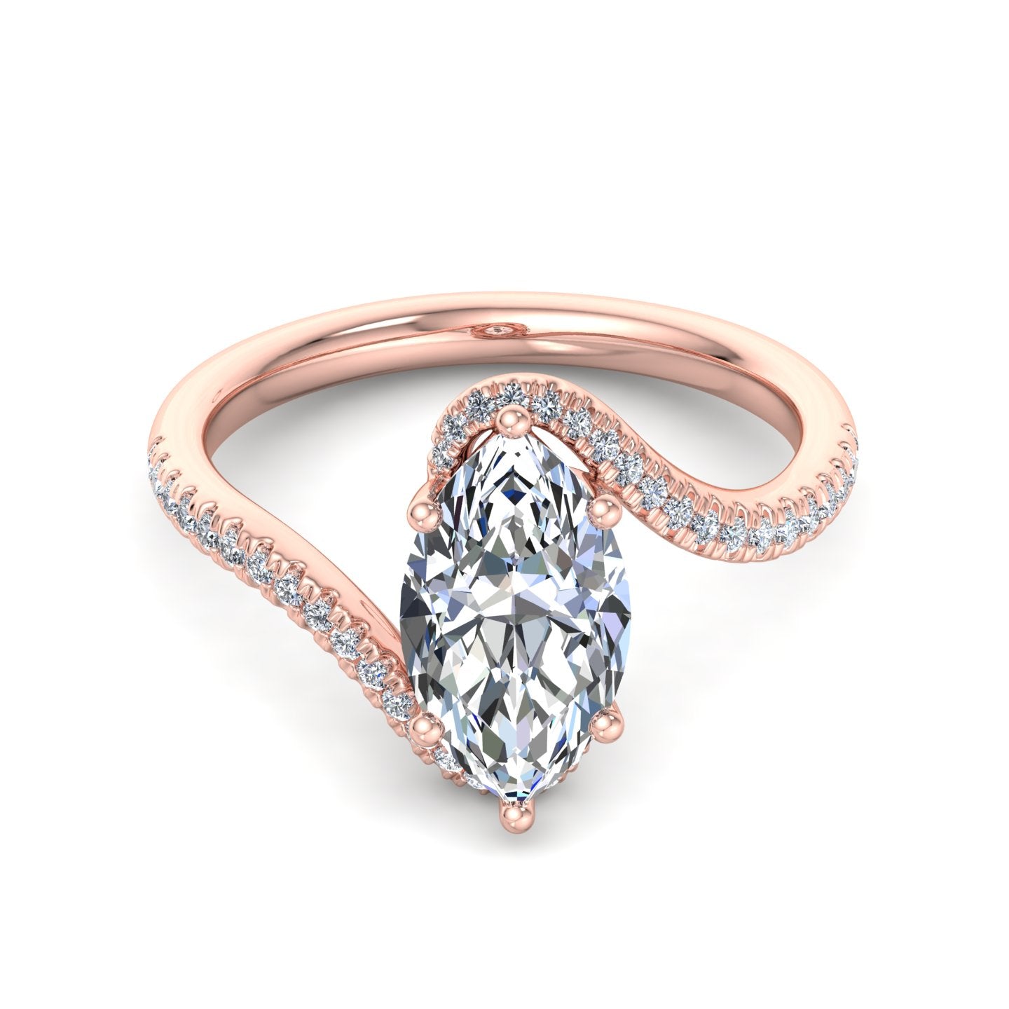 Vintage-inspired engagement ring echoing top Asian designers