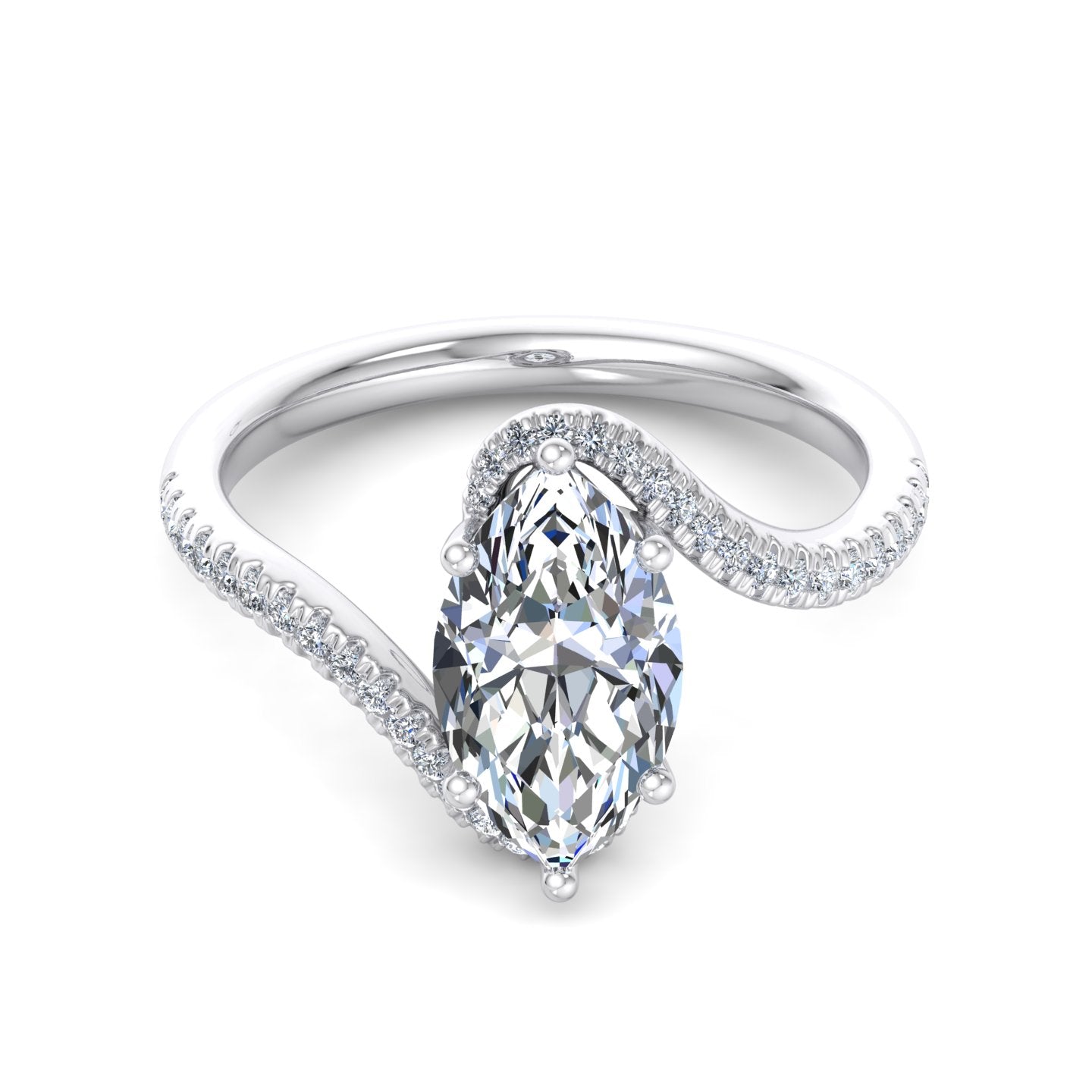 Diamond halo ring with the aura of a Singapore celebrity jeweller