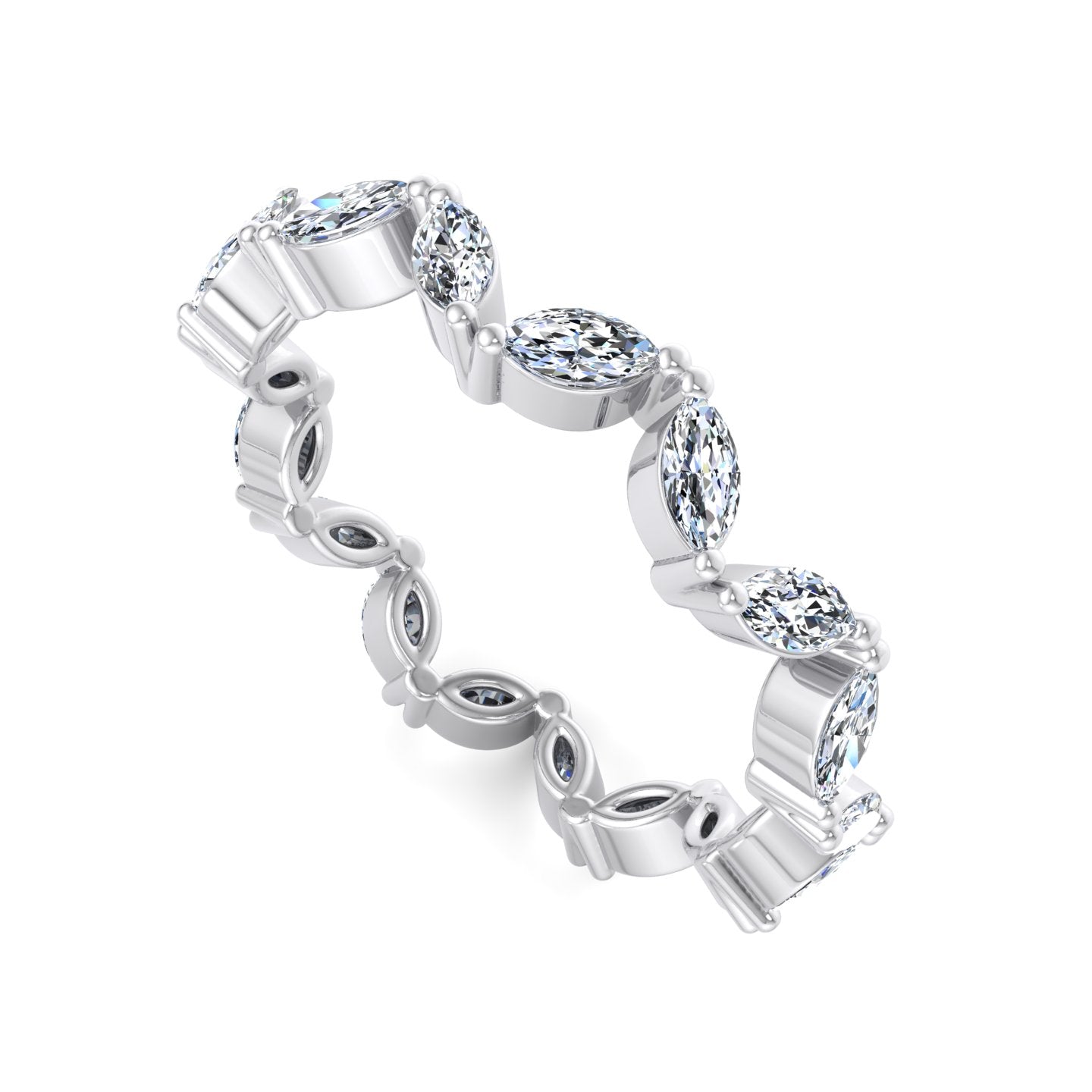 Marquise Diamond Eternity Band - Krishnashray