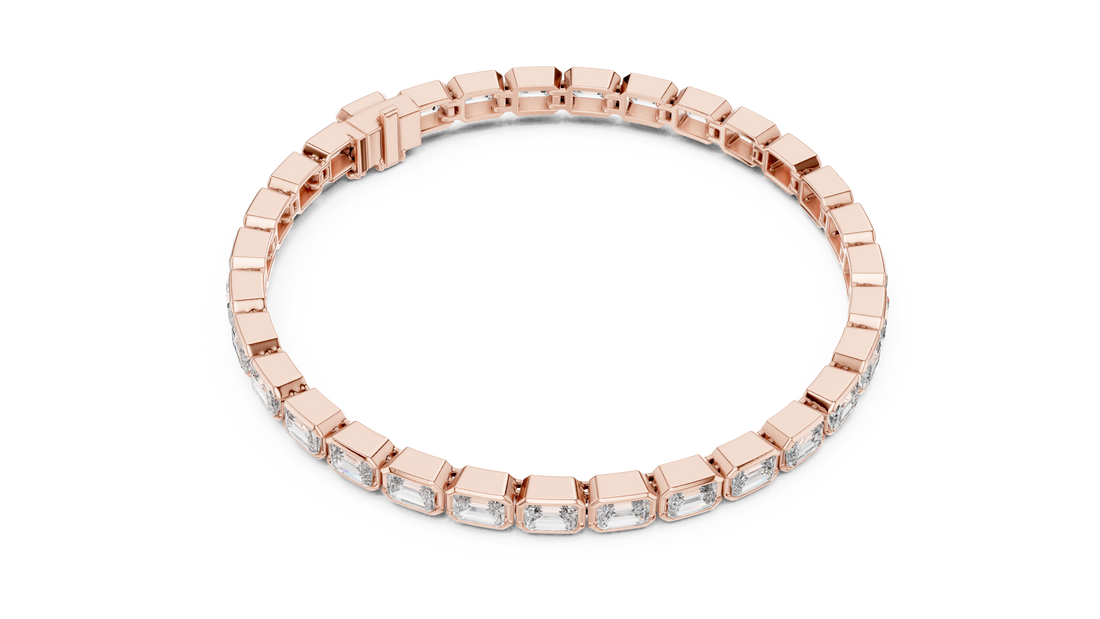 Emerald Cut Diamond  Bracelet