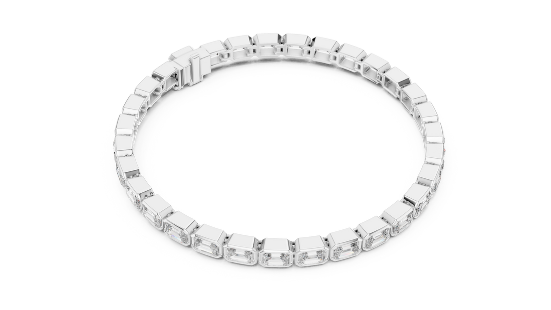 Emerald Cut Diamond  Bracelet