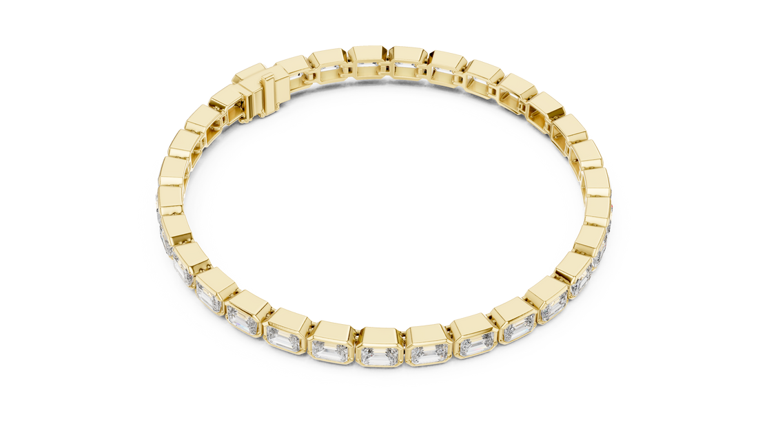 Emerald Cut Diamond  Bracelet