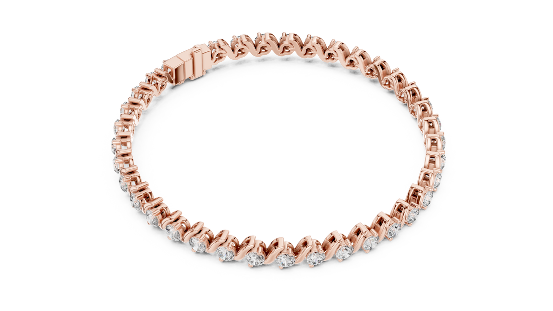 Twisted Diamond Ribbon Bracelet - Krishnashray