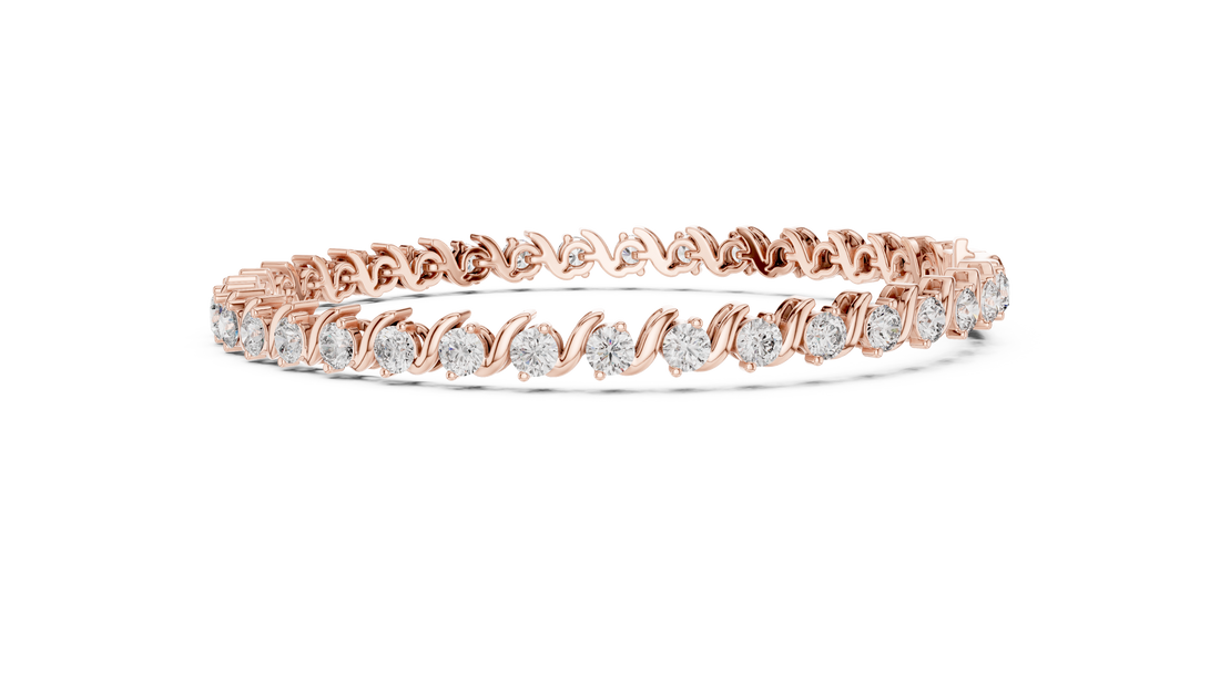 Twisted Diamond Ribbon Bracelet - Krishnashray