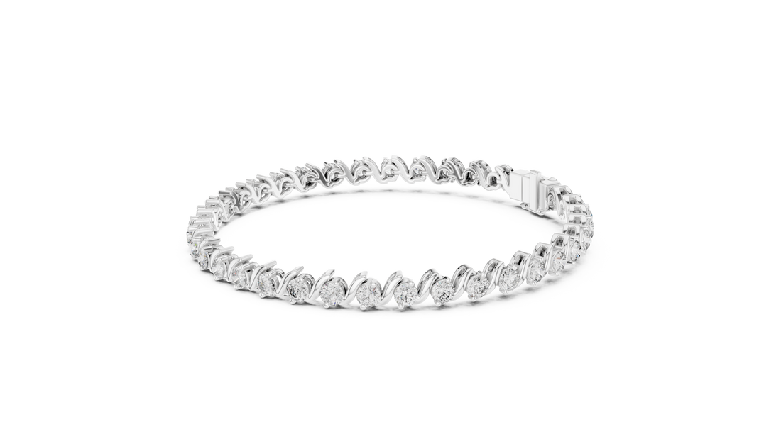 Twisted Diamond Ribbon Bracelet - Krishnashray