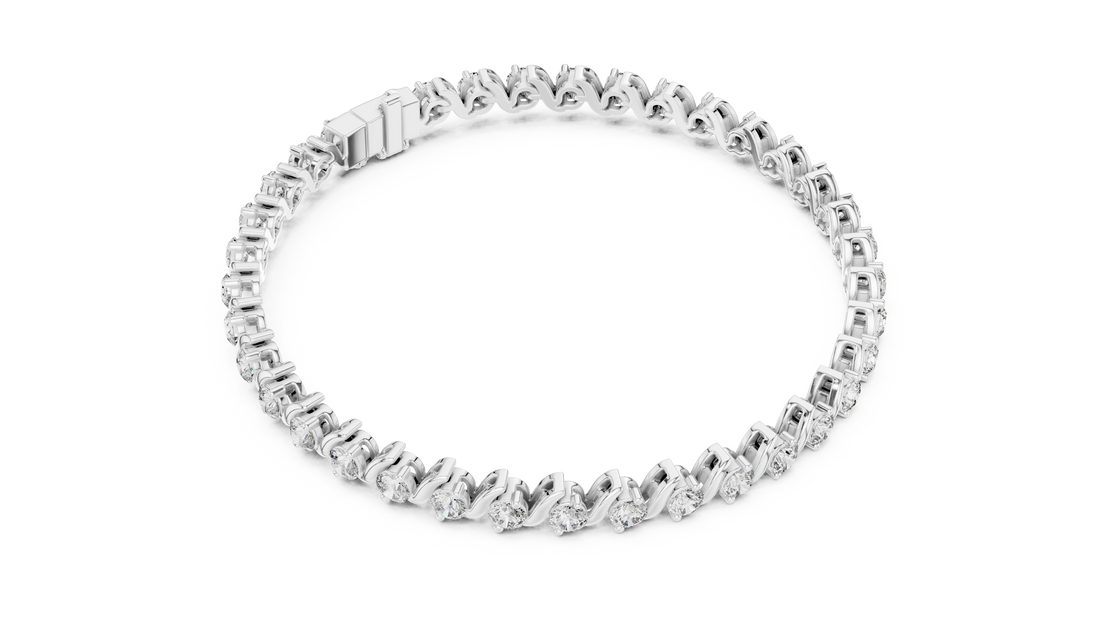 Twisted Diamond Ribbon Bracelet - Krishnashray