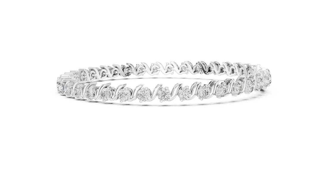 Twisted Diamond Ribbon Bracelet - Krishnashray