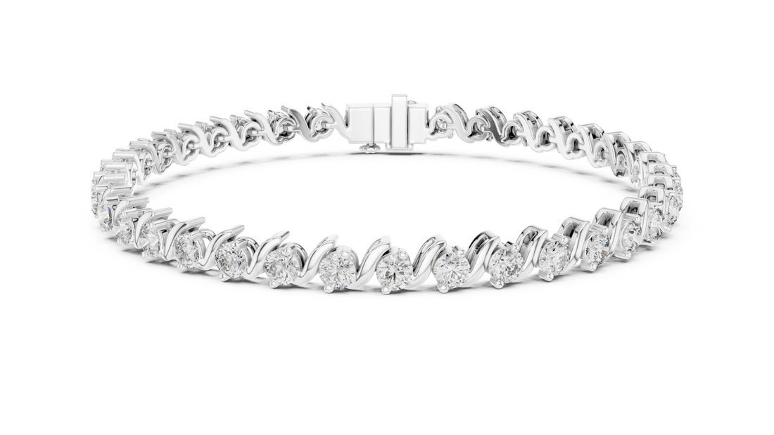 Twisted Diamond Ribbon Bracelet - Krishnashray