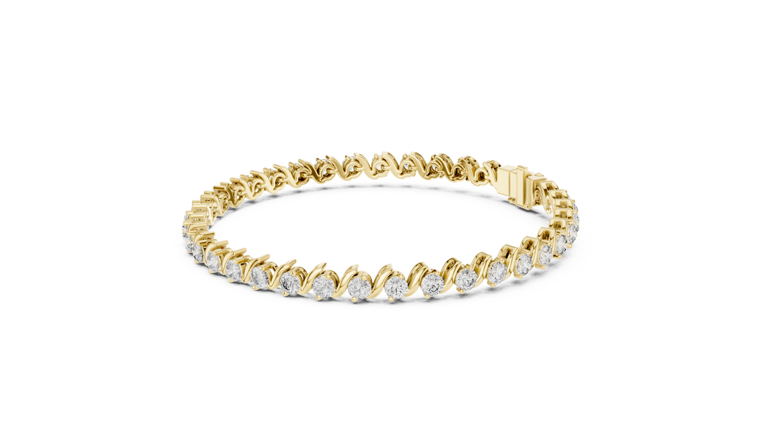 Twisted Diamond Ribbon Bracelet - Krishnashray