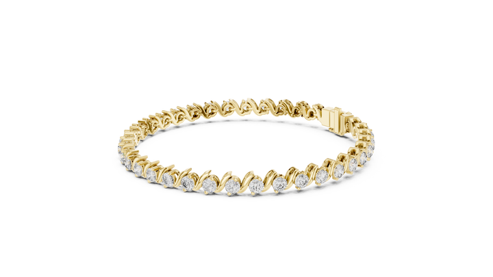 Twisted Diamond Ribbon Bracelet - Krishnashray