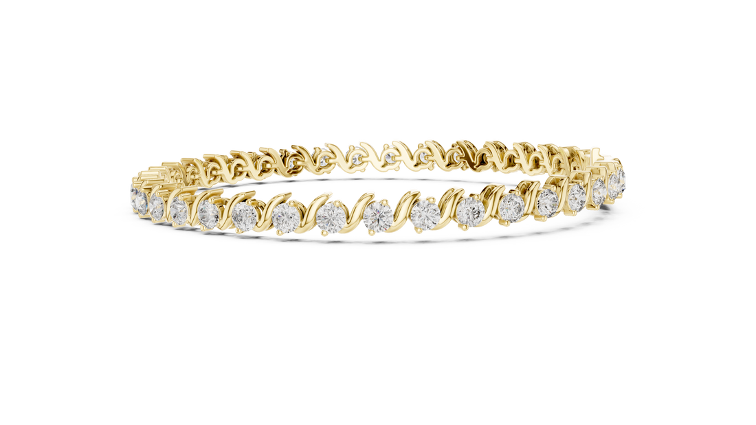 Twisted Diamond Ribbon Bracelet - Krishnashray