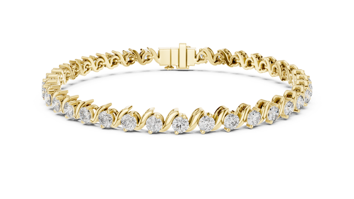 Twisted Diamond Ribbon Bracelet - Krishnashray