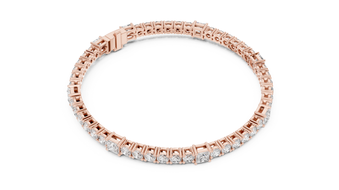 Diamond Studded Tennis Bracelet - Krishnashray