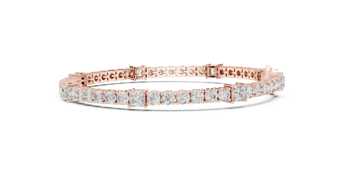 Diamond Studded Tennis Bracelet - Krishnashray