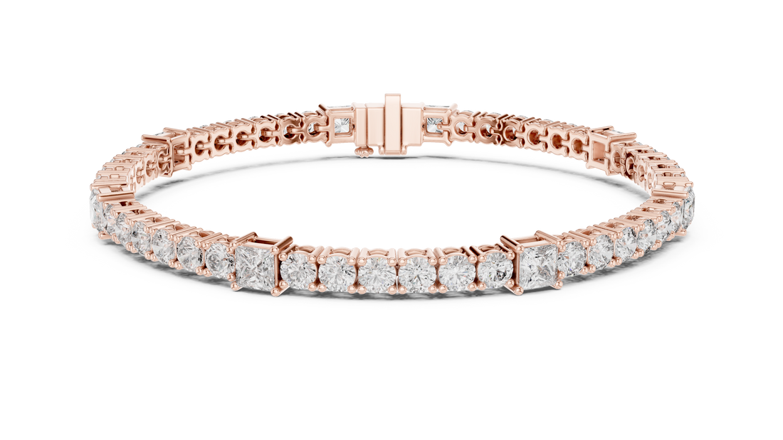 Diamond Studded Tennis Bracelet - Krishnashray